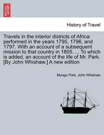 Travels in the interior districts of Africa cover
