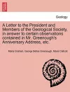 A Letter to the President and Members of the Geological Society, in Answer to Certain Observations Contained in Mr. Greenough's Anniversary Address, Etc. cover