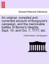An Original, Compiled and Corrected Account of Burgoyne's Campaign, and the Memorable Battles of Bemis's Heights, Sept. 19. and Oct. 7, 1777, Etc. cover