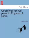 A Farewell for Two Years to England. a Poem. cover