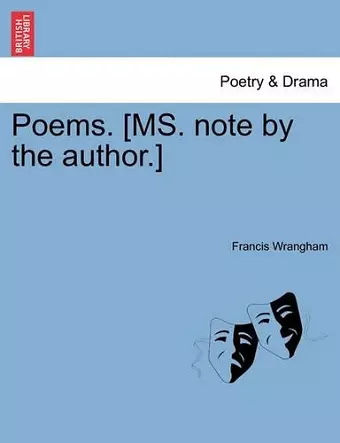 Poems. [Ms. Note by the Author.] cover