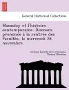 Macaulay et l'histoire contemporaine. Discours prononcé à la rentrée des Facultés, le mercredi 28 novembre. cover