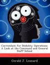 Curriculum for Stability Operations cover