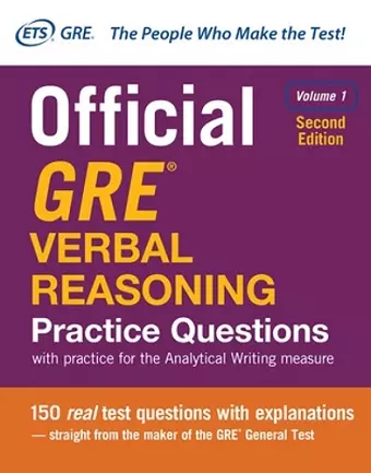 Official GRE Verbal Reasoning Practice Questions, Second Edition, Volume 1 cover