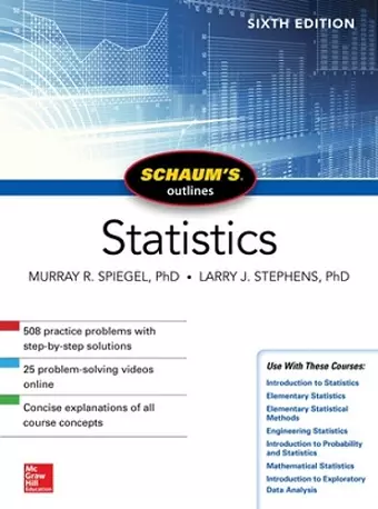 Schaum's Outline of Statistics, Sixth Edition cover