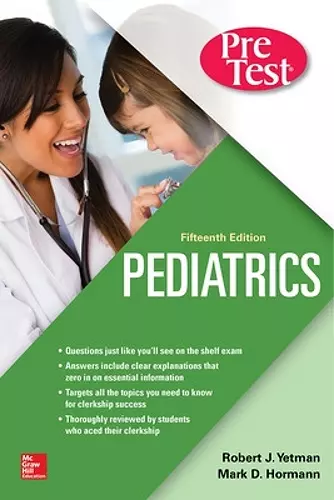 Pediatrics PreTest Self-Assessment And Review, Fifteenth Edition cover