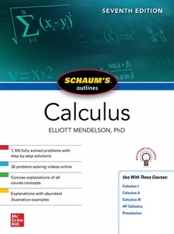 Schaum's Outline of Calculus, Seventh Edition cover