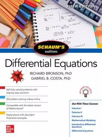 Schaum's Outline of Differential Equations, Fifth Edition cover