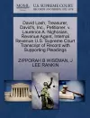 David Lash, Treasurer, David's, Inc., Petitioner, V. Laurence A. Nighosian, Revenue Agent, Internal Revenue U.S. Supreme Court Transcript of Record with Supporting Pleadings cover