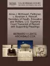 Anna J. McDowell, Petitioner, V. Abraham A. Ribicoff, Secretary of Health, Education and Welfare. U.S. Supreme Court Transcript of Record with Supporting Pleadings cover