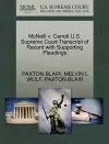 McNeill V. Carroll U.S. Supreme Court Transcript of Record with Supporting Pleadings cover