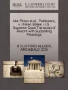 Abe Plisco Et Al., Petitioners, V. United States. U.S. Supreme Court Transcript of Record with Supporting Pleadings cover