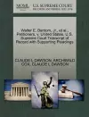 Walter E. Bantom, Jr., Et Al., Petitioners, V. United States. U.S. Supreme Court Transcript of Record with Supporting Pleadings cover