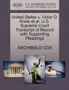 United States V. Victor D. Kniss Et Al. U.S. Supreme Court Transcript of Record with Supporting Pleadings cover