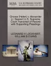 Groves (Helen) V. Alexander (J. Deaver) U.S. Supreme Court Transcript of Record with Supporting Pleadings cover