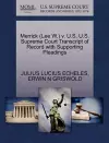 Merrick (Lee W.) V. U.S. U.S. Supreme Court Transcript of Record with Supporting Pleadings cover