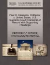 Paul R. Casavina, Petitioner, V. United States. U.S. Supreme Court Transcript of Record with Supporting Pleadings cover