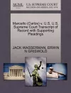 Marcello (Carlos) V. U.S. U.S. Supreme Court Transcript of Record with Supporting Pleadings cover
