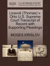 Licavoli (Thomas) V. Ohio U.S. Supreme Court Transcript of Record with Supporting Pleadings cover