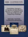 Christofalos (George) V. Immigration & Naturalization Service U.S. Supreme Court Transcript of Record with Supporting Pleadings cover