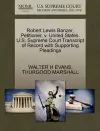 Robert Lewis Banzer, Petitioner, V. United States. U.S. Supreme Court Transcript of Record with Supporting Pleadings cover