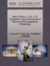 Vario (Paul) V. U.S. U.S. Supreme Court Transcript of Record with Supporting Pleadings cover