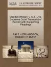 Madden (Roger) V. U.S. U.S. Supreme Court Transcript of Record with Supporting Pleadings cover