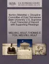 Norton (Marietta) V. Discipline Committee of East Tennessee State University U.S. Supreme Court Transcript of Record with Supporting Pleadings cover
