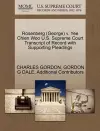 Rosenberg (George) V. Yee Chien Woo U.S. Supreme Court Transcript of Record with Supporting Pleadings cover