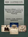 Mendoza (Alfred) V. U.S. U.S. Supreme Court Transcript of Record with Supporting Pleadings cover