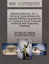 Standard Electrica, S.A. V. Hamburg Sudamerikanische Dampfschiffahrts Gesellschaft U.S. Supreme Court Transcript of Record with Supporting Pleadings cover