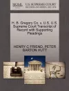 H. B. Gregory Co. V. U.S. U.S. Supreme Court Transcript of Record with Supporting Pleadings cover