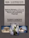 Baldivid (Michael) V. U.S. U.S. Supreme Court Transcript of Record with Supporting Pleadings cover