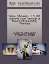 Pellicci (Michael) V. U. S. U.S. Supreme Court Transcript of Record with Supporting Pleadings cover