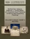 Winfred Dan Vallance, Petitioner, V. United States. U.S. Supreme Court Transcript of Record with Supporting Pleadings cover