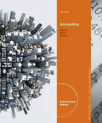 Accounting, International Edition cover