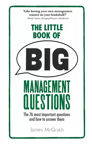 Little Book of Big Management Questions, The cover