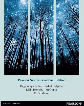 Beginning and Intermediate Algebra cover