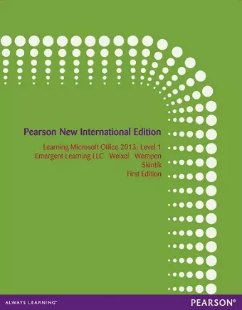 Learning Microsoft Office 2013 cover