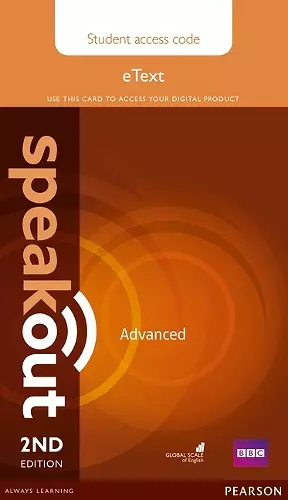 Speakout Advanced 2nd Edition eText Access Card cover