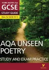 AQA English Literature Unseen Poetry Study and Exam Practice: York Notes for GCSE everything you need to catch up, study and prepare for and 2023 and 2024 exams and assessments cover