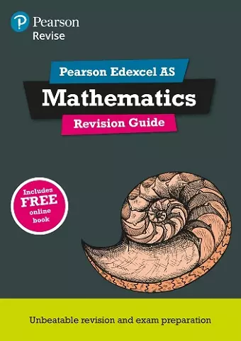 Pearson REVISE Edexcel AS Maths Revision Guideinc online edition - 2023 and 2024 exams cover