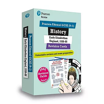 Pearson REVISE Edexcel GCSE History Elizabethan England Revision Cards (with free online Revision Guide and Workbook): For 2024 and 2025 exams (Revise Edexcel GCSE History 16) cover