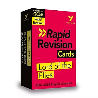 York Notes for AQA GCSE Rapid Revision Cards: Lord of the Flies catch up, revise and be ready for and 2023 and 2024 exams and assessments cover