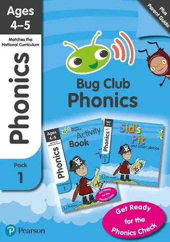 Phonics - Learn at Home Pack 1 (Bug Club), Phonics Sets 1-3 for ages 4-5 (Six stories + Parent Guide + Activity Book) cover
