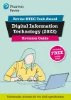 Pearson REVISE BTEC Tech Award Digital Information Technology Revision Guide inc online edition - for 2025 and 2026 exams cover