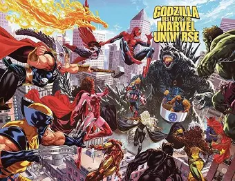 Godzilla Destroys the Marvel Universe cover
