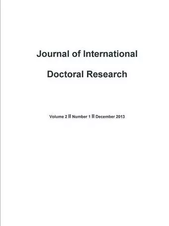 Journal of International Doctoral Research (JIDR) Volume 2, Issue 1 cover