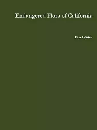 Endangered Flora of California cover