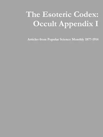 The Esoteric Codex: Occult Appendix I cover